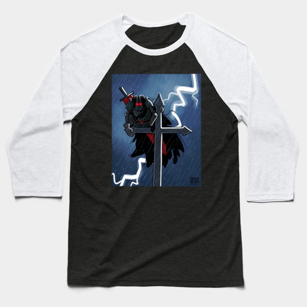 The Edge Knight Returns Baseball T-Shirt by Slack Wyrm